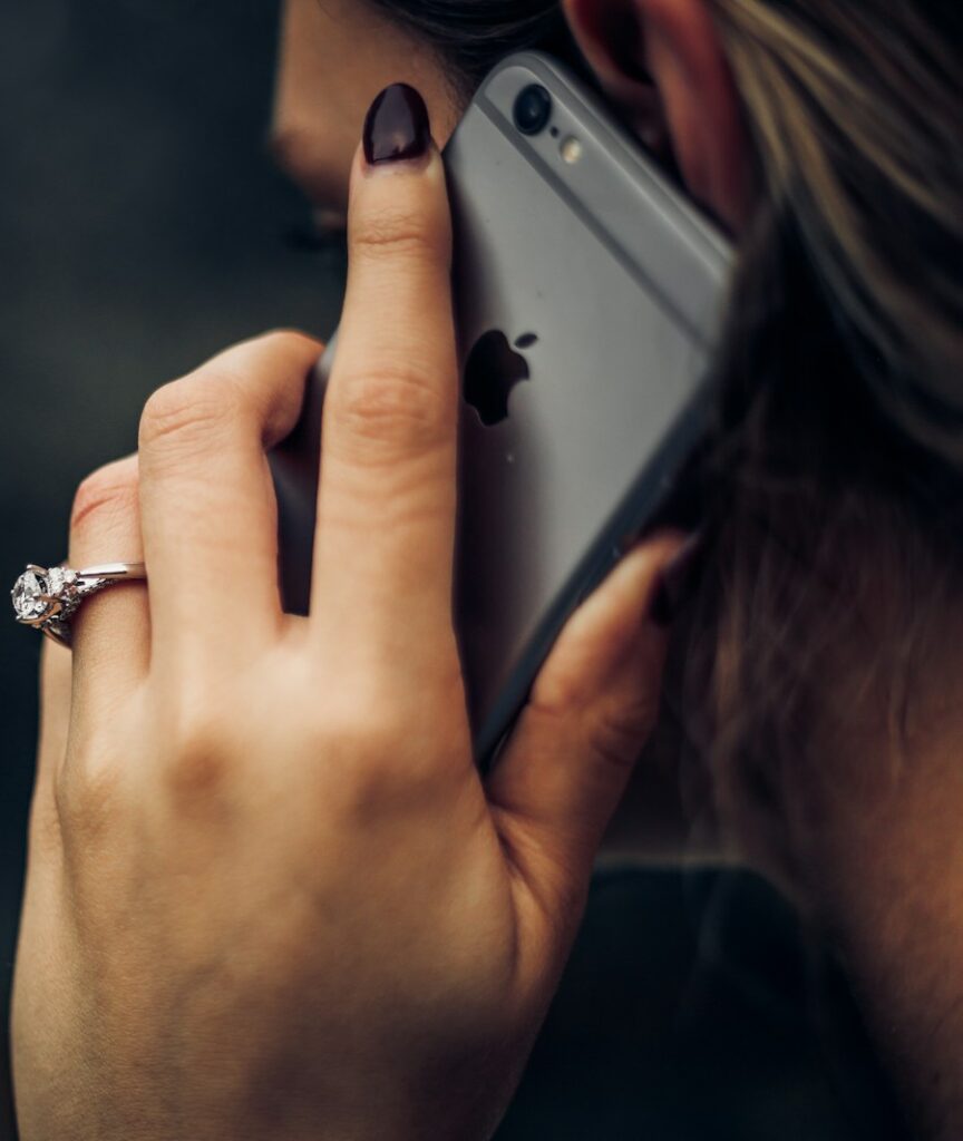 woman talking on the phone